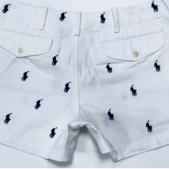 Ralph Lauren Women's Pony Shorts in White - Picture 2 of 5